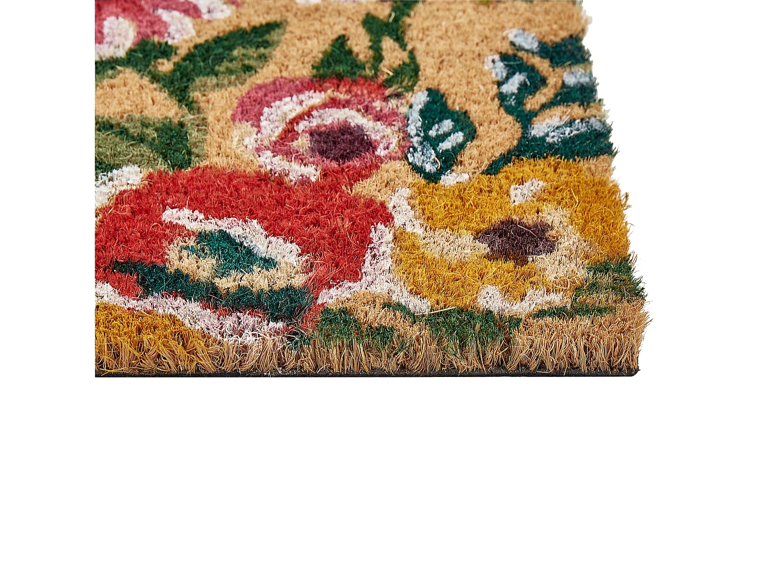 Doormat KITA Multicolour 40 x 60 cm Flower Coir