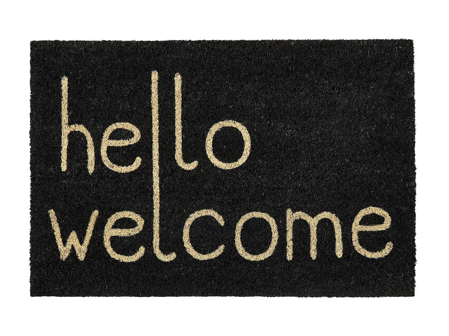 Paillasson FANSIPAN Noir 40 x 60 cm Texte Fibre de coco