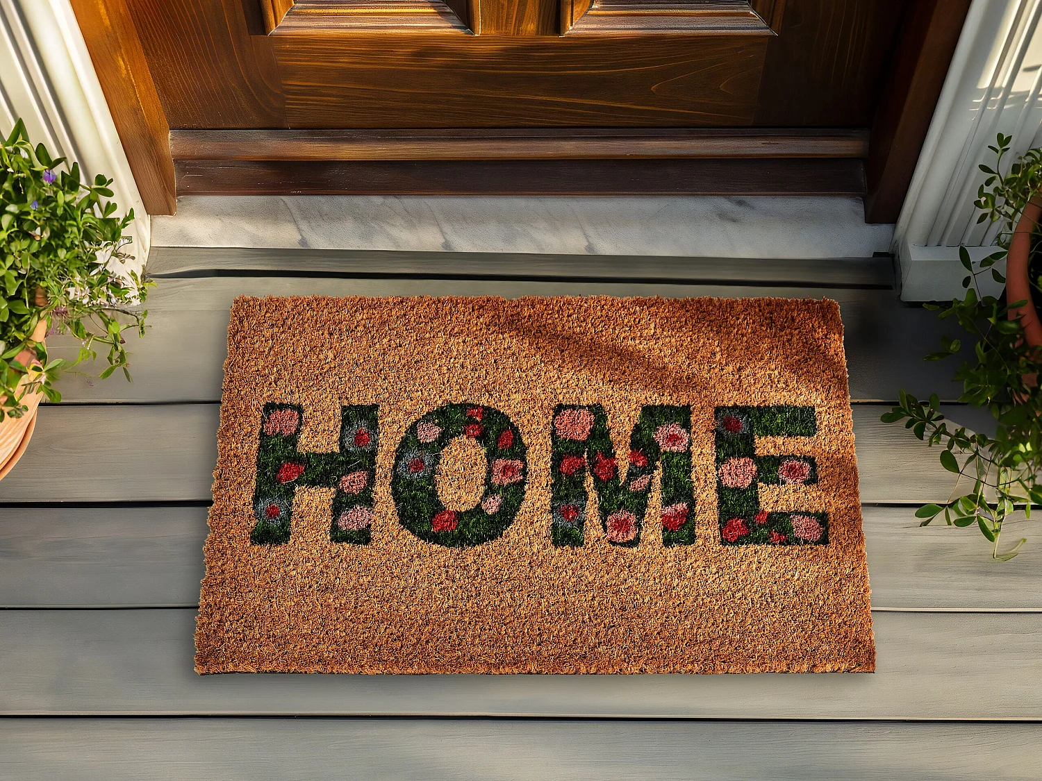 Fussmatte ZAMBALES 40 x 60 cm Kokosfasern Naturfarben