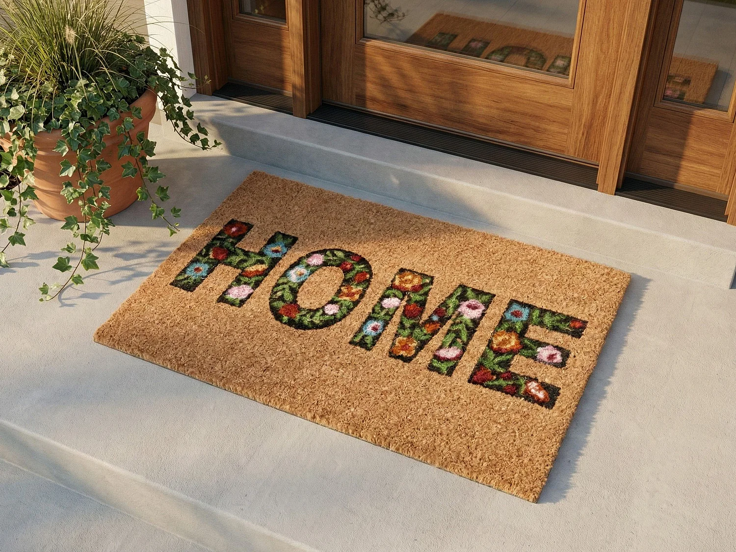 Fussmatte ZAMBALES 40 x 60 cm Kokosfasern Naturfarben