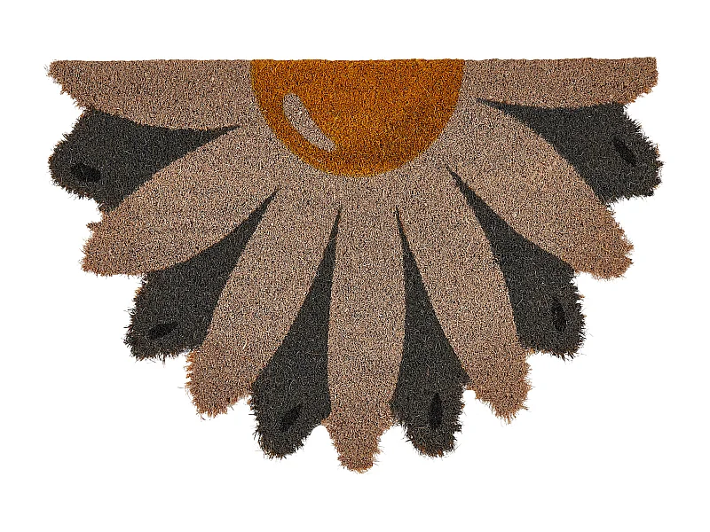 Paillasson HOTAKA Multicolore 40 x 60 cm Fleur Fibre de coco