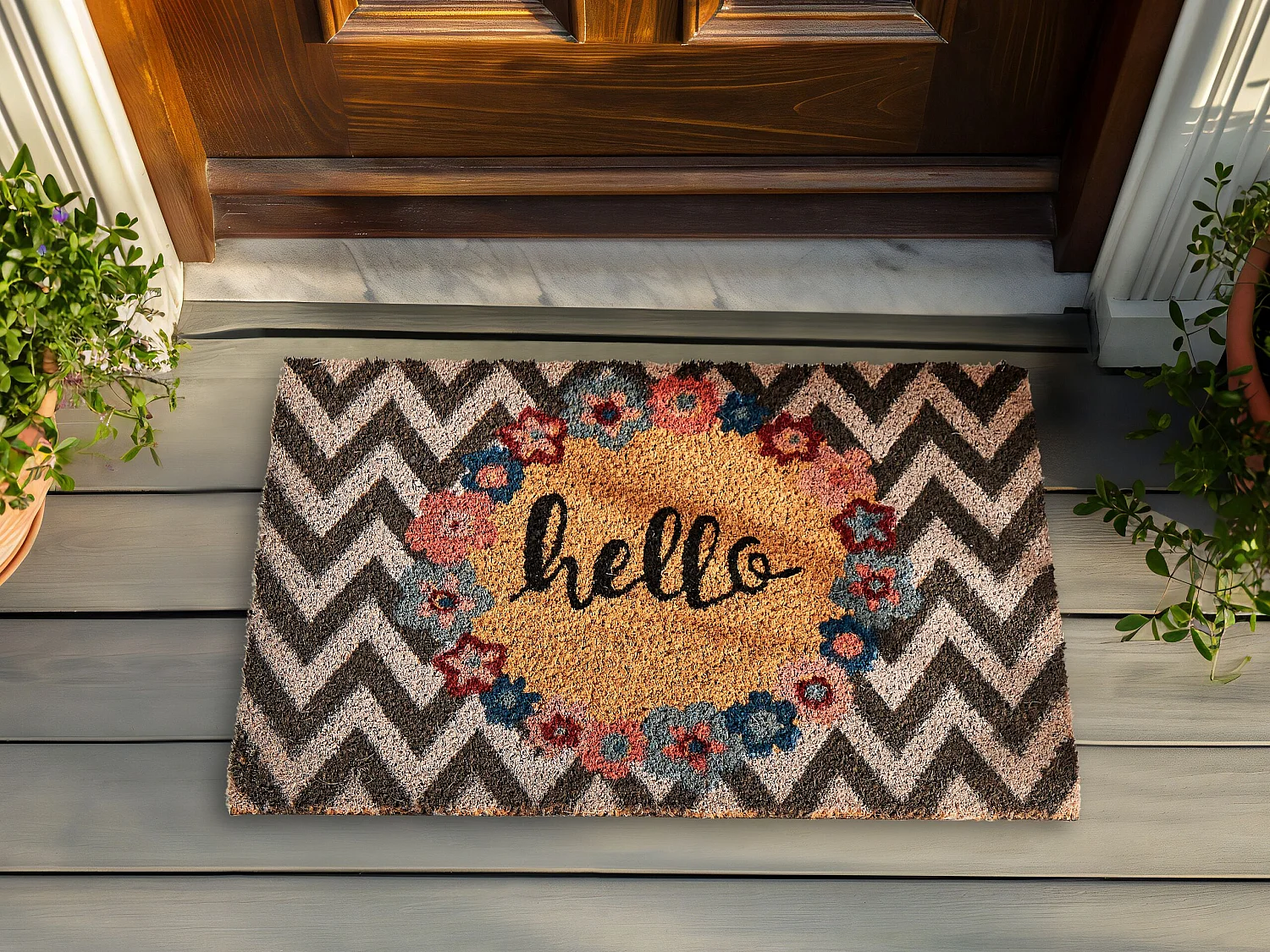 Deurmat TAHAN 40 x 60 cm Kokos Multicolor