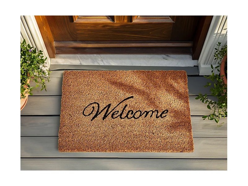 Fussmatte MAKALU 40 x 60 cm Kokosfasern Naturfarben