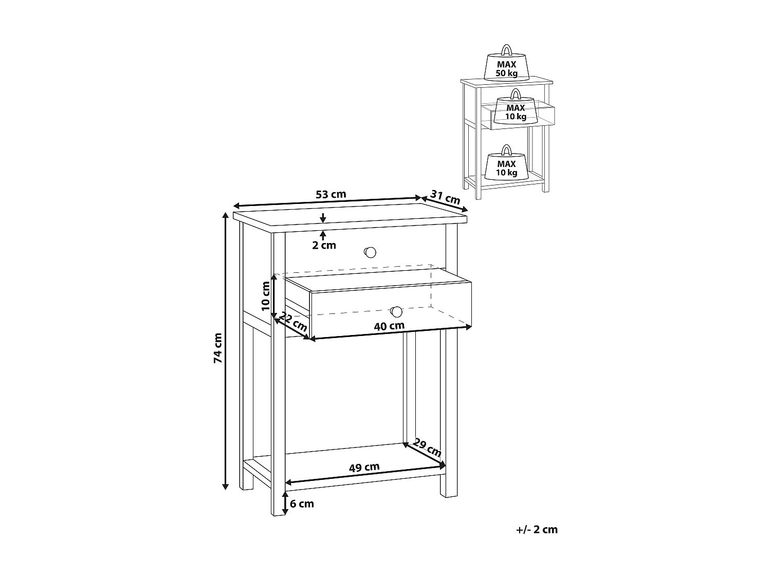 Tavolino consolle SALTON Legno Marrone