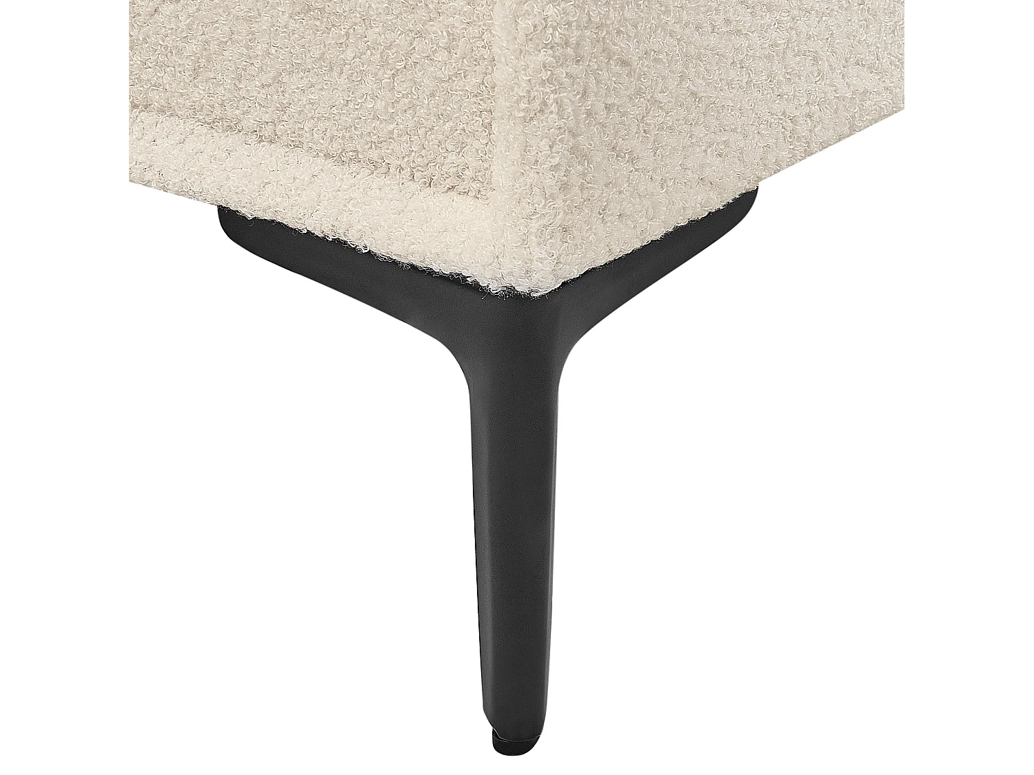 Nachtkastje met 2 lades SEZANNE Bouclé Gebroken wit