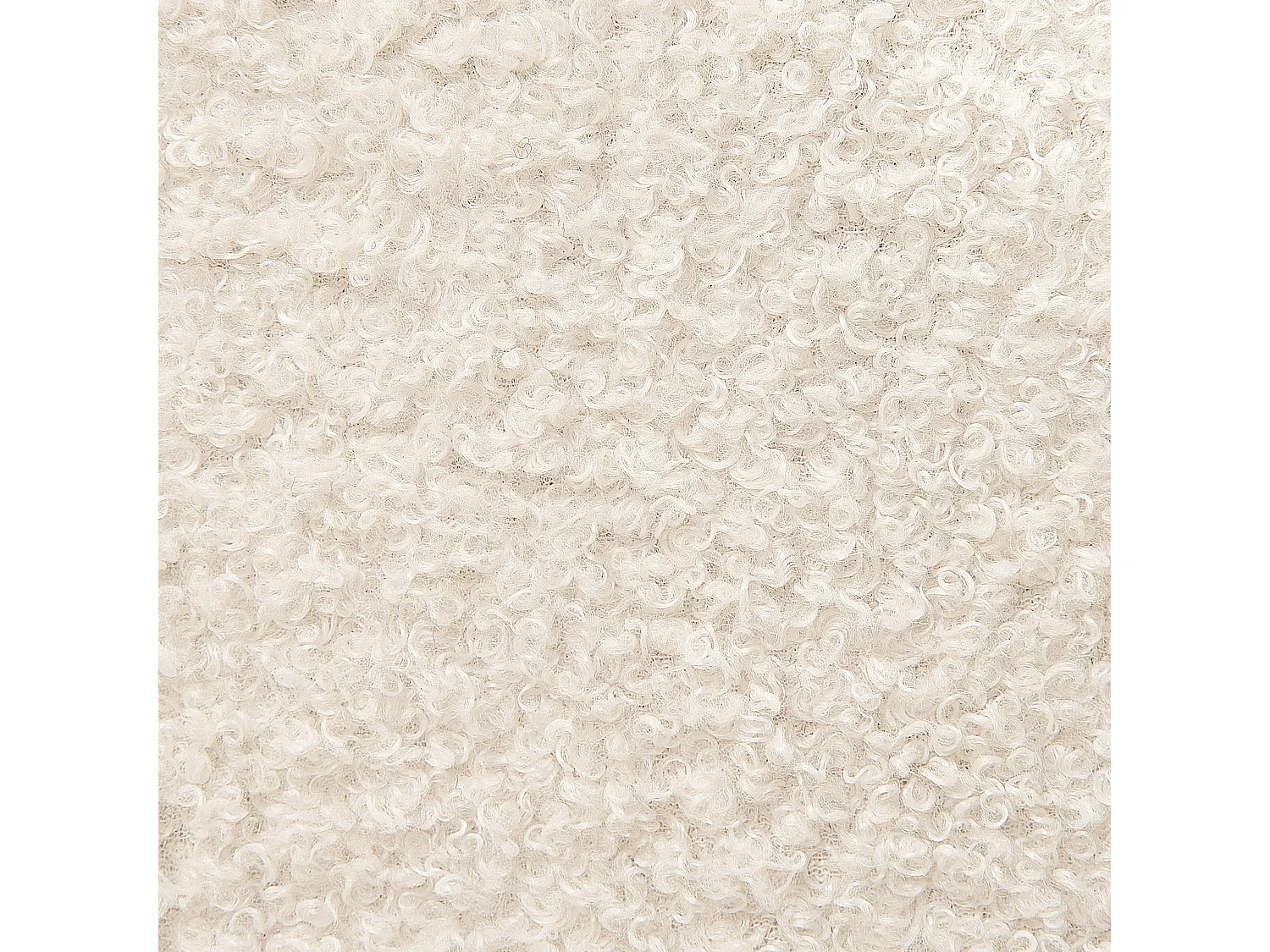 Nachttisch Bouclé creme weiß 2 Schubladen schwarze Metallbeine modern Sezanne