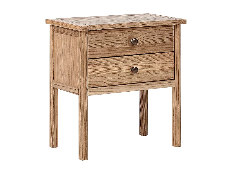 Table de nuit à 2 tiroirs SALTON Sassafras Marron