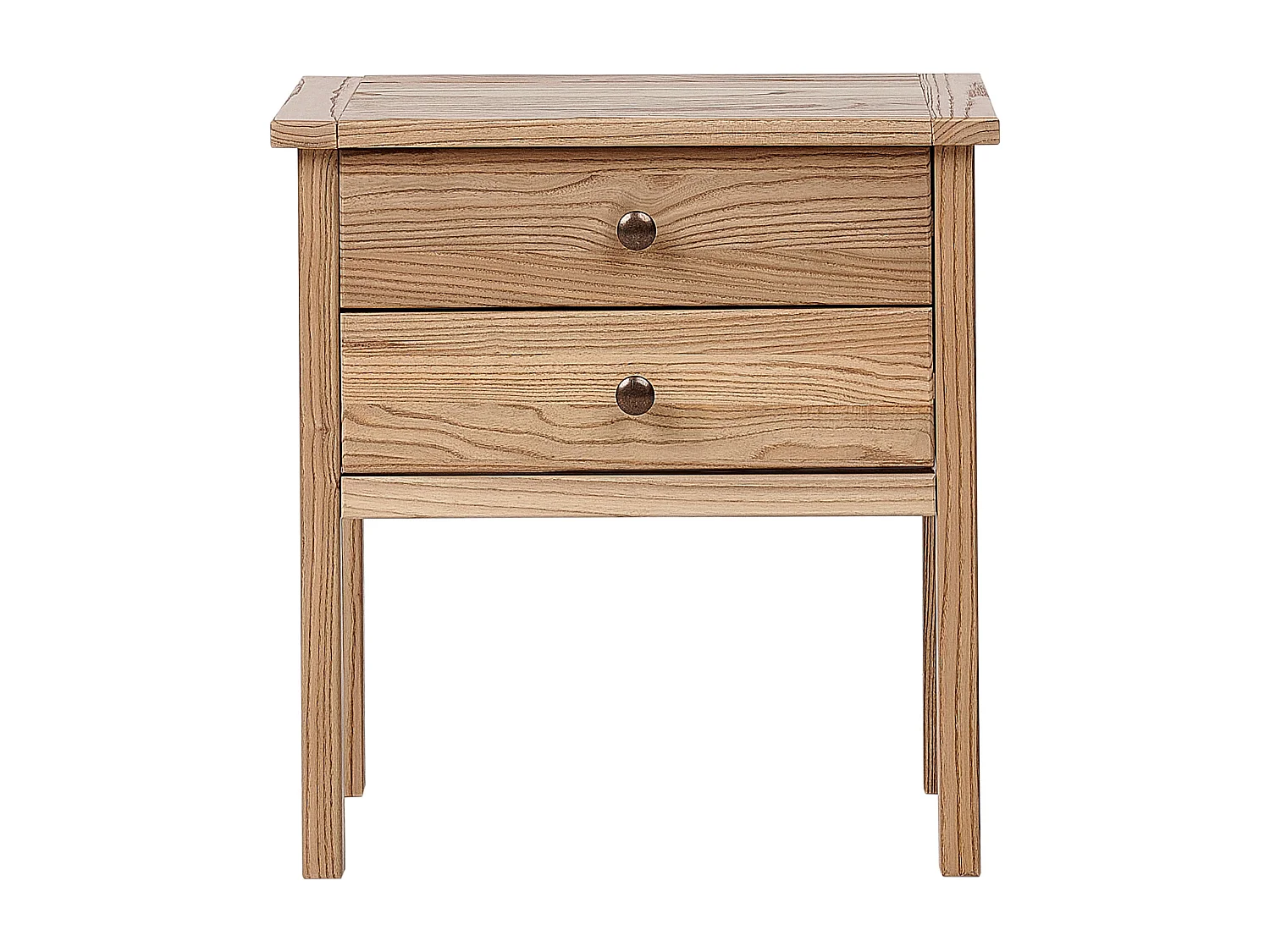 Table de nuit à 2 tiroirs SALTON Sassafras Marron