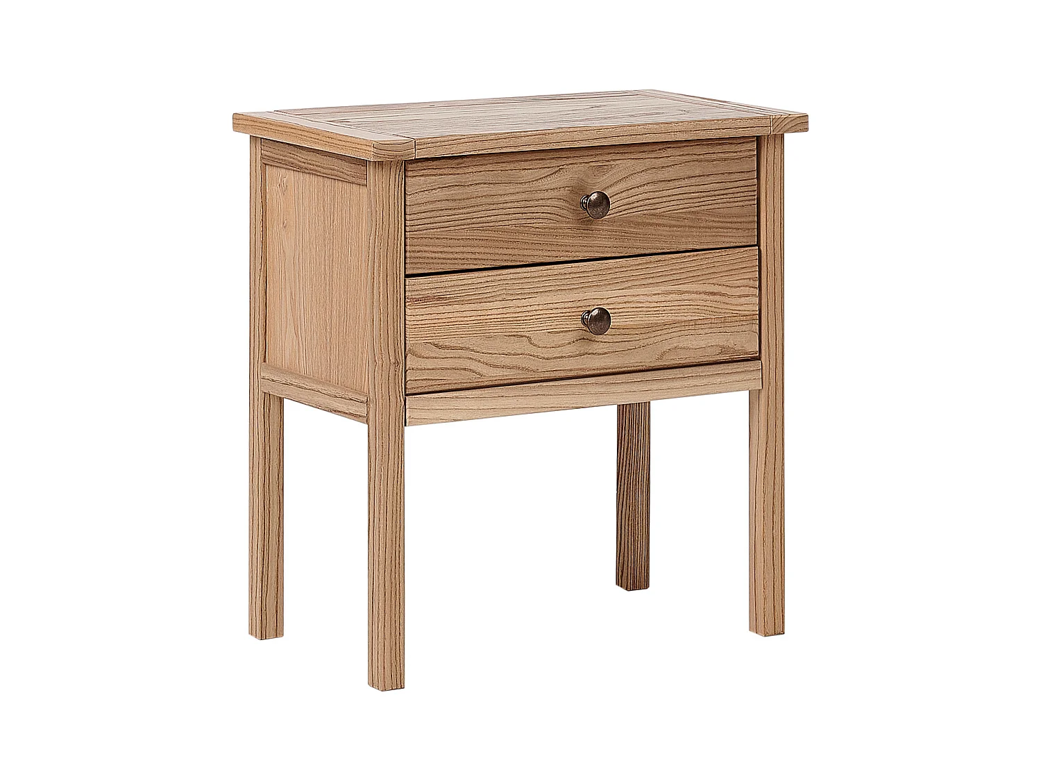 Table de nuit à 2 tiroirs SALTON Sassafras Marron