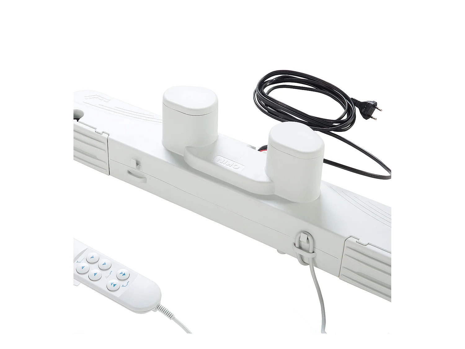 Zestaw 2 stelaży do łóżka regulowanych elektrycznie STAR 180 x 200 cm Jasnoszary