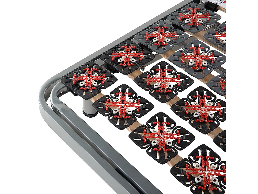 Zestaw 2 stelaży do łóżka regulowanych elektrycznie STAR 180 x 200 cm Jasnoszary