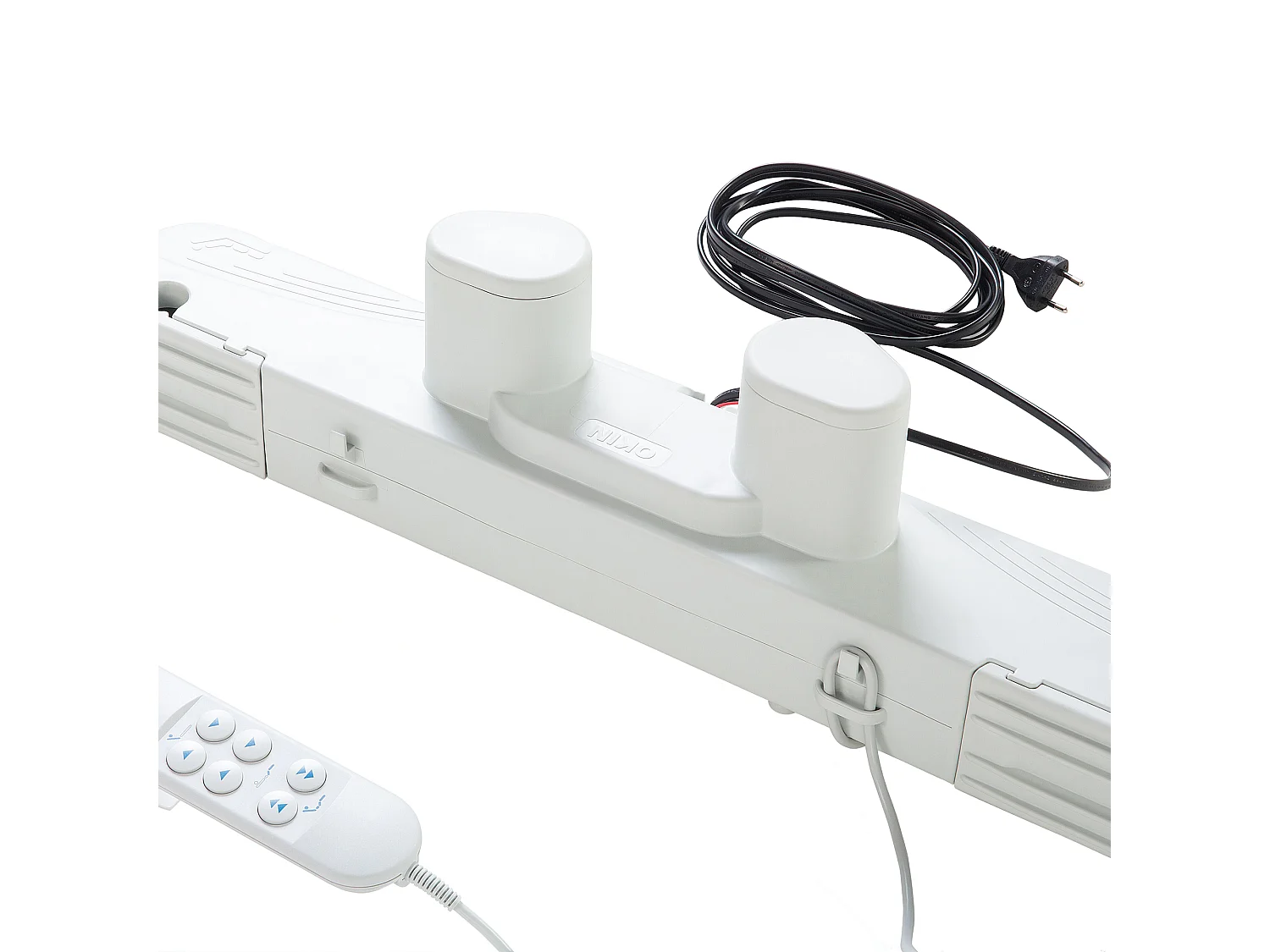 Lot de 2 sommiers électriques réglables STAR 180 x 200 cm Gris clair