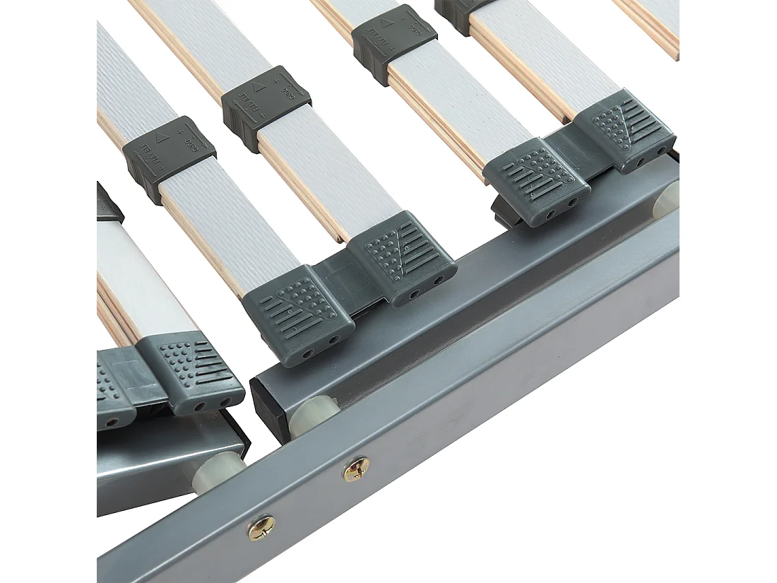 Praktischer, doppelter Lattenrost manuell verstellbar aus Holz 90x200 cm Comfort