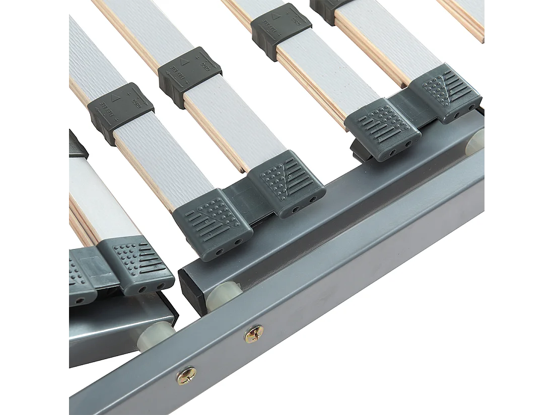 Praktischer, doppelter Lattenrost manuell verstellbar aus Holz 90x200 cm Comfort