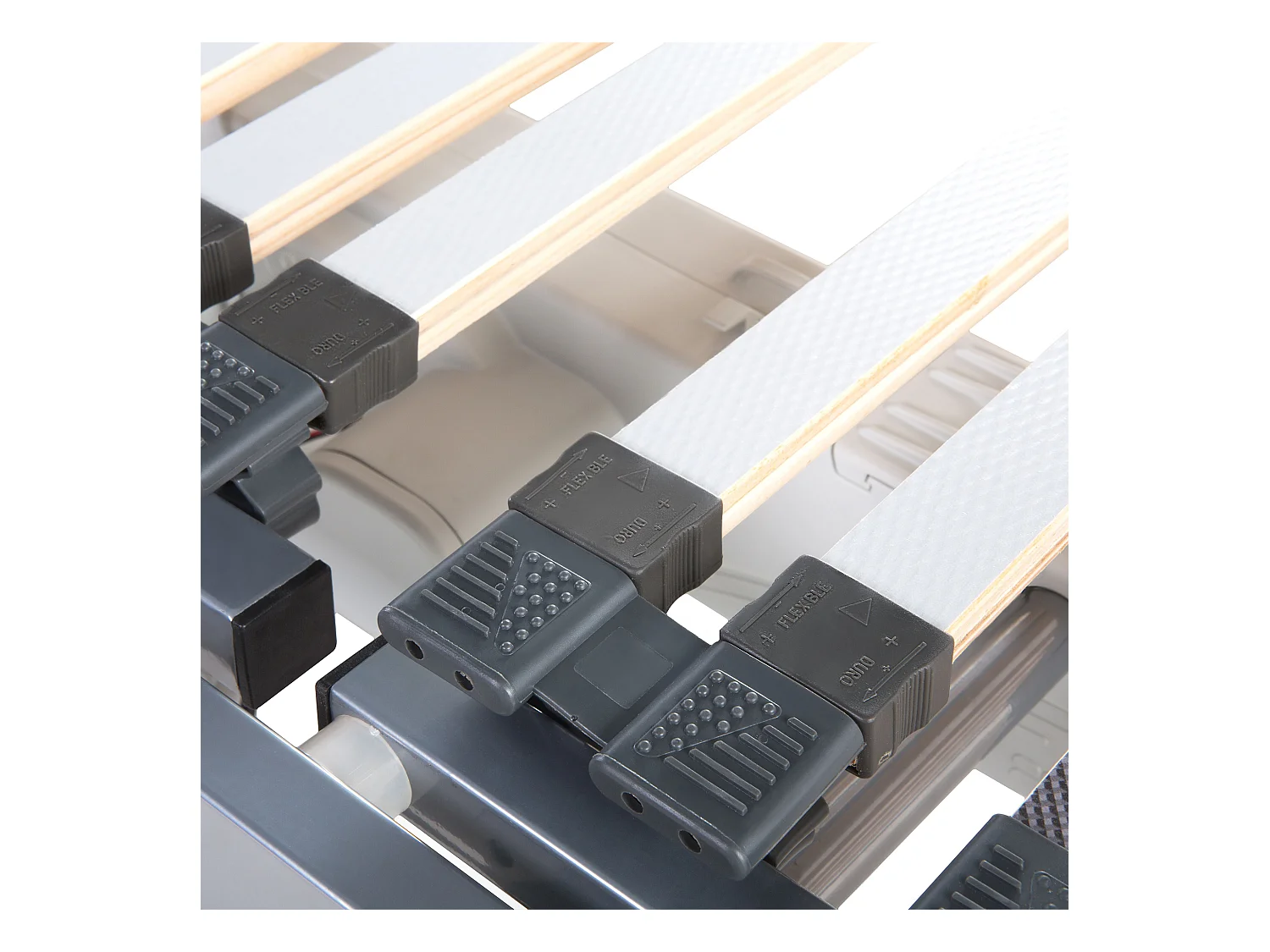 Praktisches Lattenrost Set elektrisch vertellbar aus Holz 2x 90x200 cm Comfort