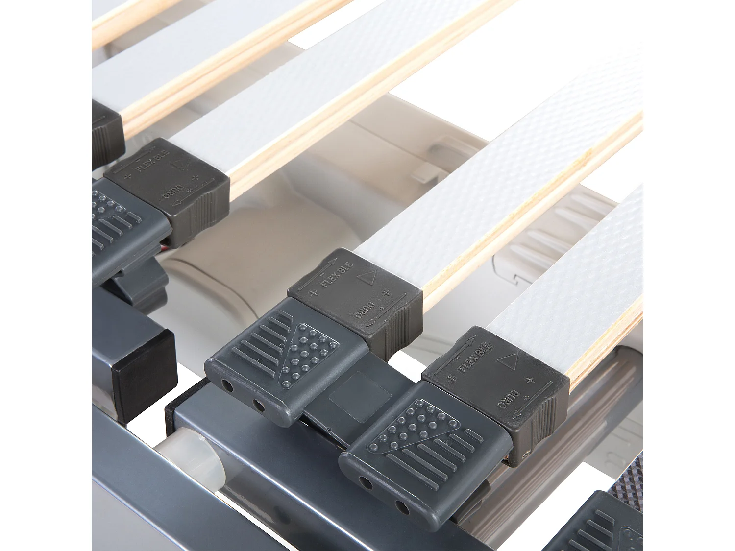 Zestaw 2 stelaży do łóżka regulowanych elektrycznie COMFORT 180 x 200 cm Srebrny