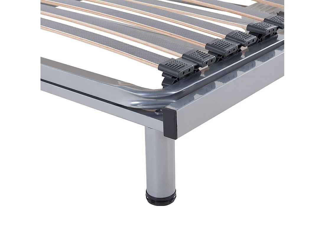 Set van 2 elektrische verstelbare bedframes COMFORT 180 x 200 cm Zilver