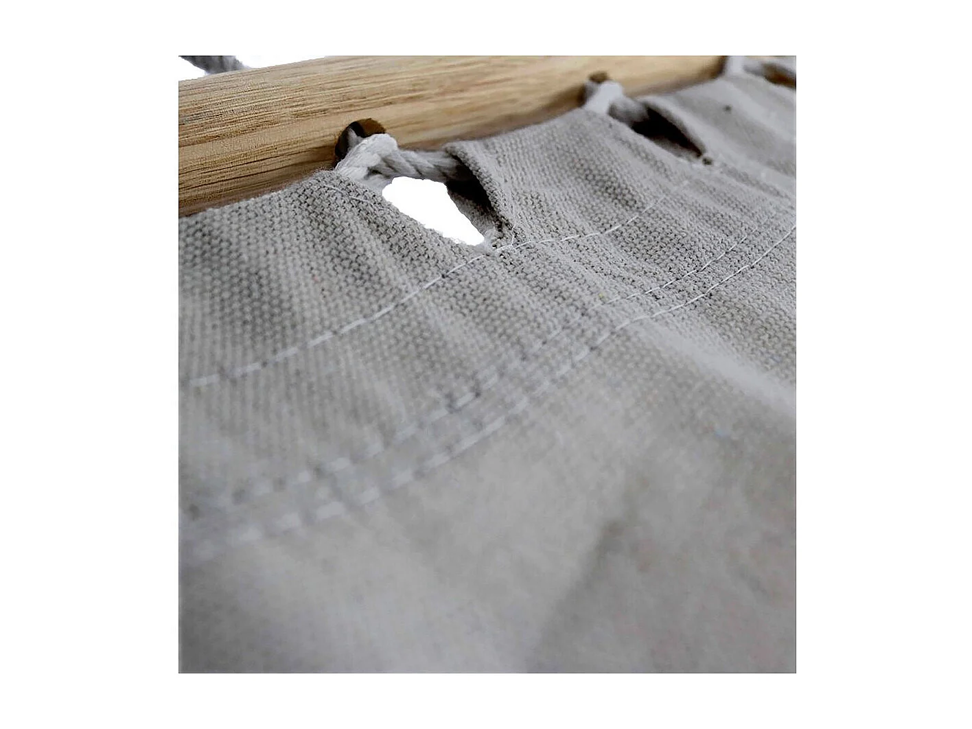 Hamac bois avec toile en coton "Dallas" - 3 m - Gris