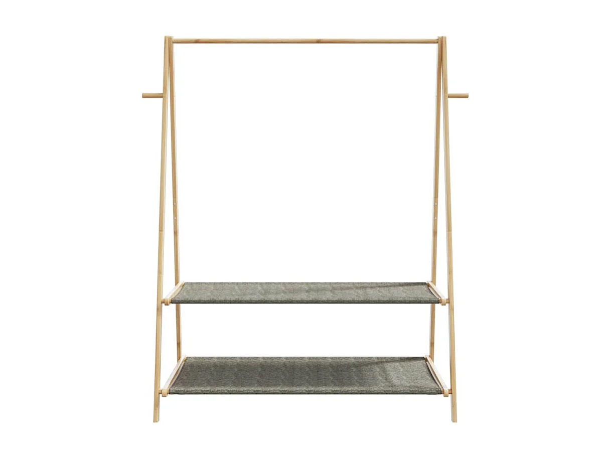 Porte vêtement avec étagères 132x45,5x150,5 cm bambou
