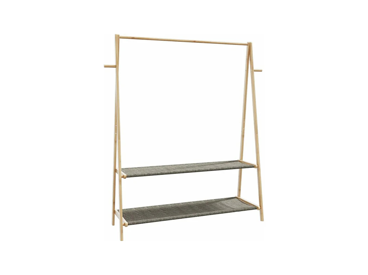 Porte vêtement avec étagères 132x45,5x150,5 cm bambou