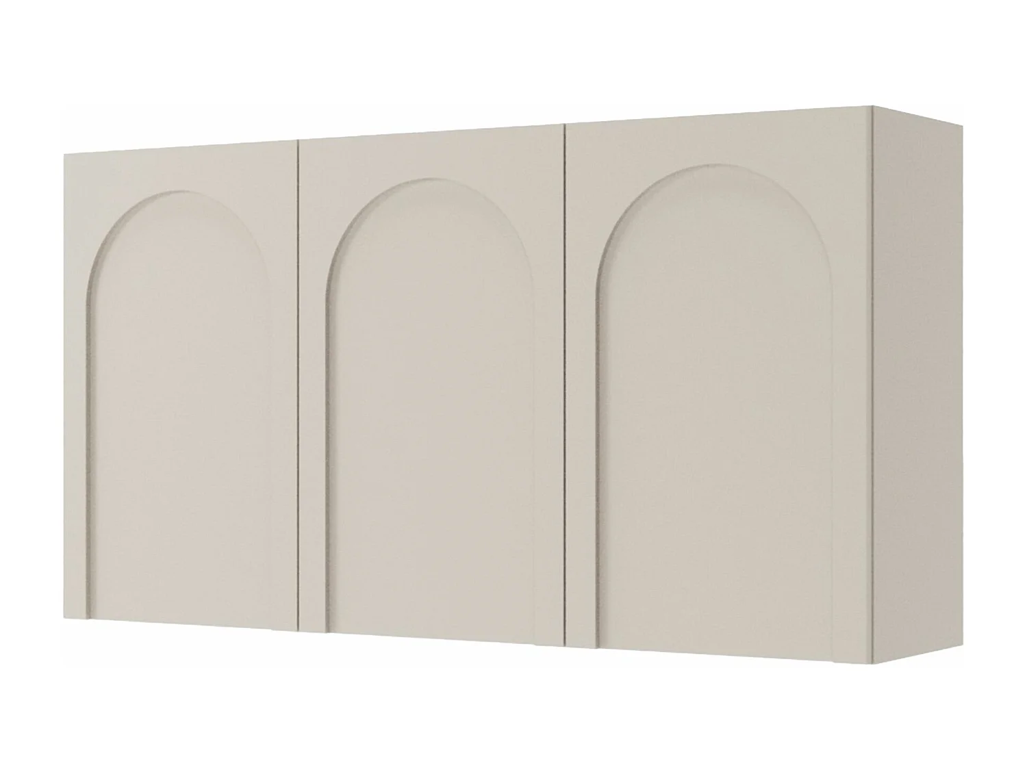 Buffet - 150 cm - 3 portes avec façades fraisées - gris cachemire - ARKADIA