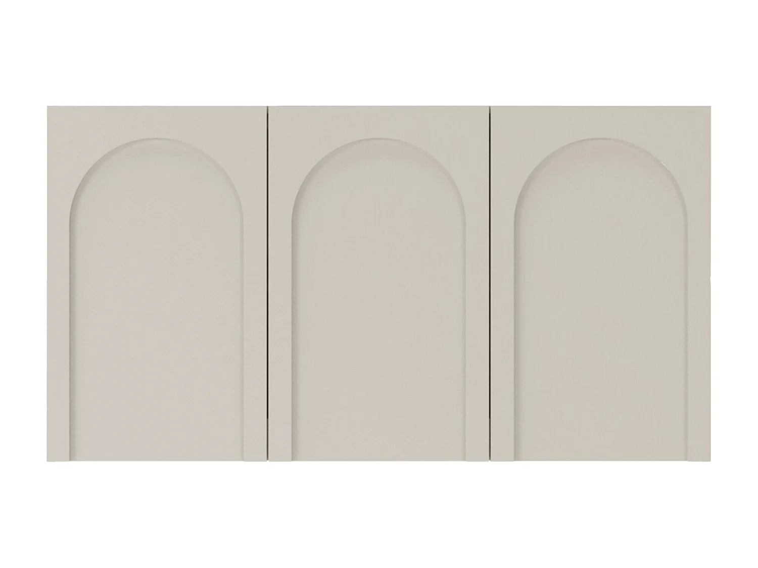 Buffet - 150 cm - 3 portes avec façades fraisées - gris cachemire - ARKADIA