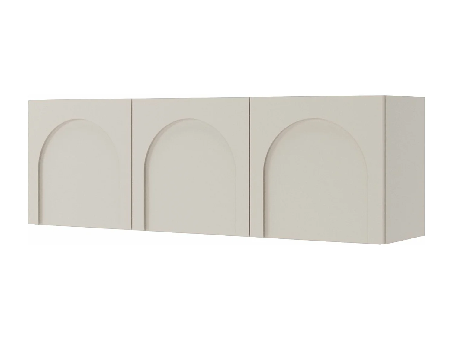 TV-Lowboard 3-türig - mit gefrästen Fronten - Kaschmirgrau - 150 cm - ARKADIA