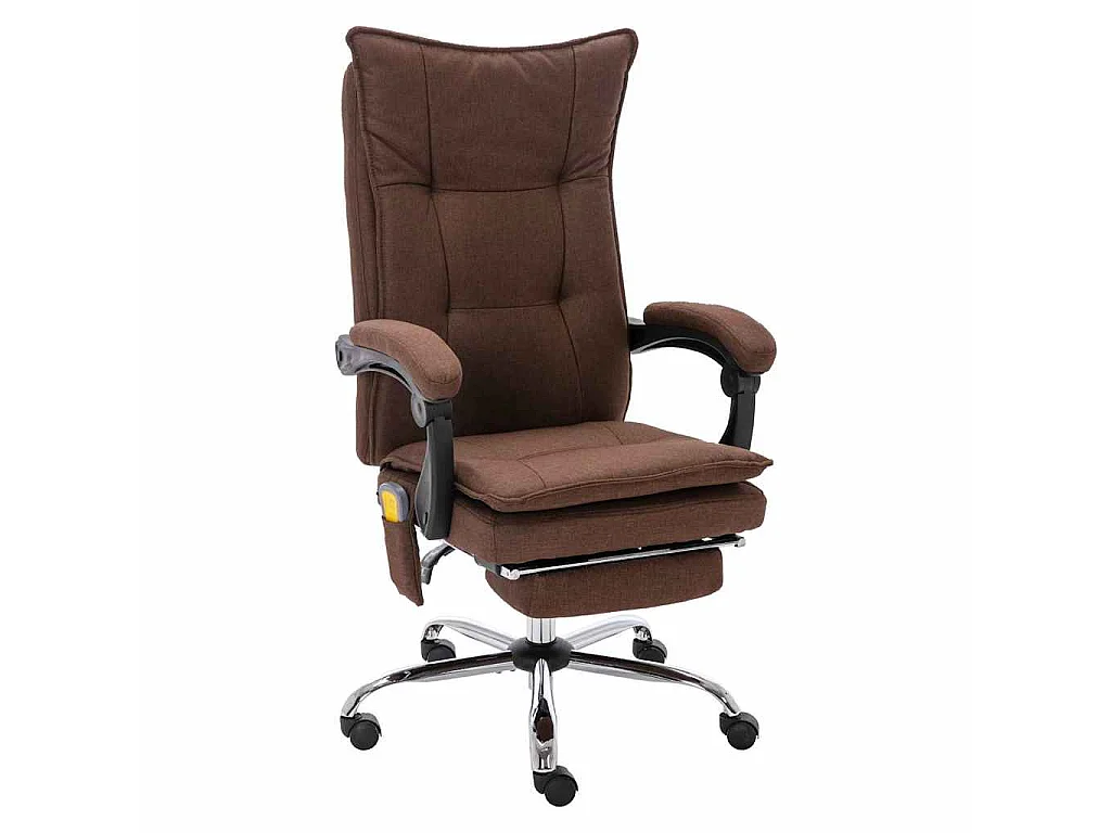 Chaise de bureau de massage Marron Tissu