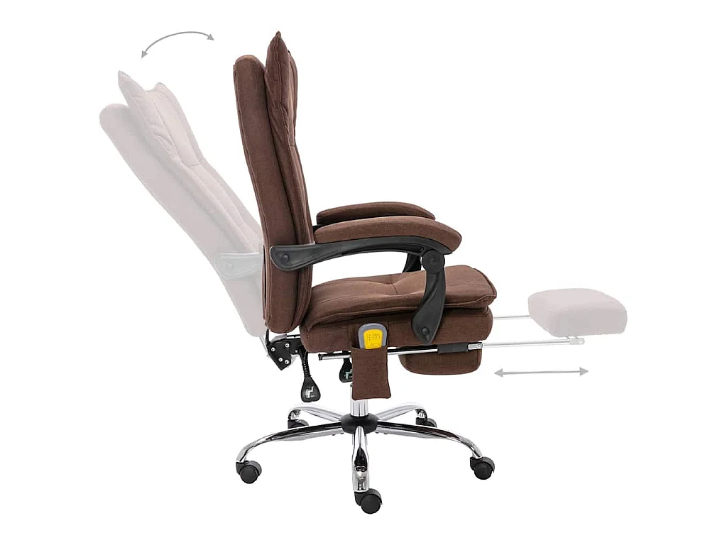 Chaise de bureau de massage Marron Tissu
