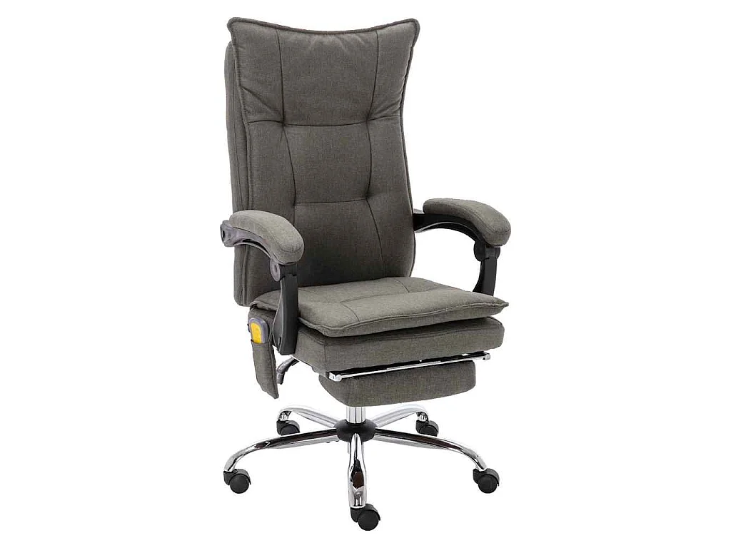 Chaise de bureau de massage Gris Tissu