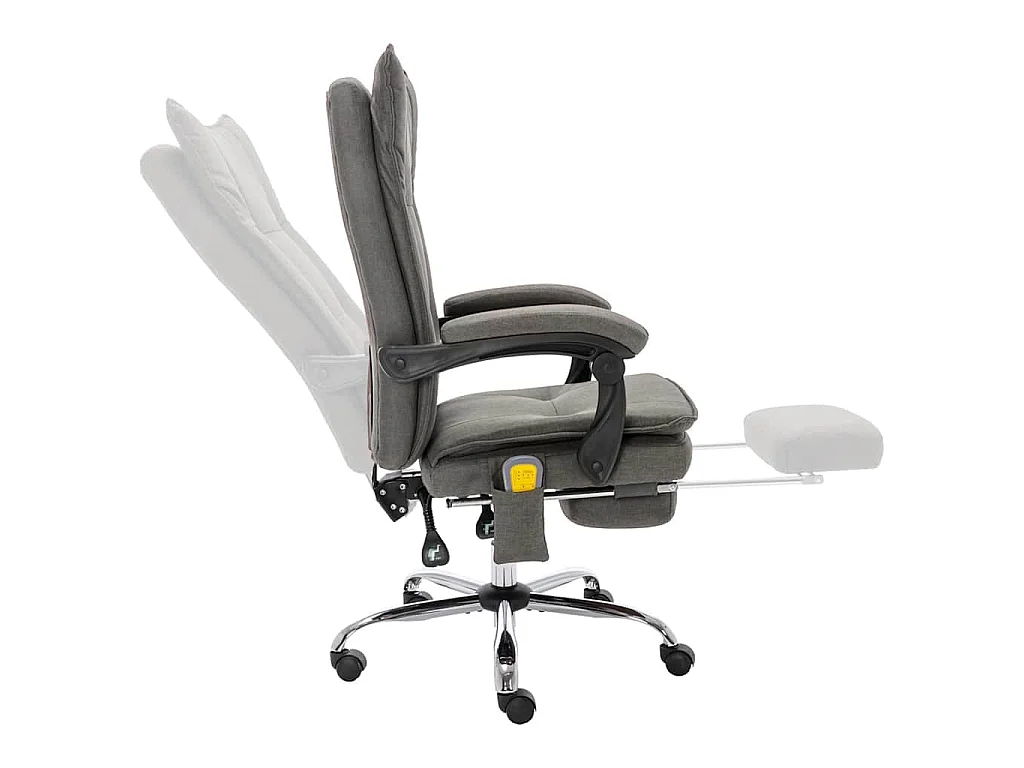 Chaise de bureau de massage Gris Tissu