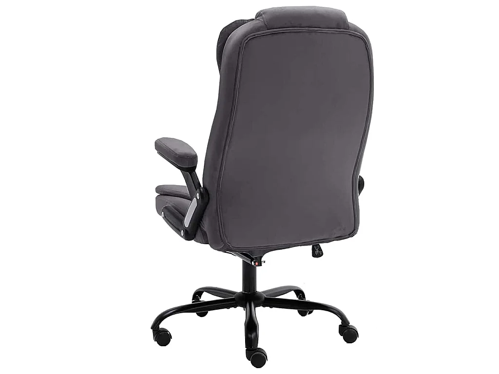 Chaise de bureau de massage Gris foncé Velours