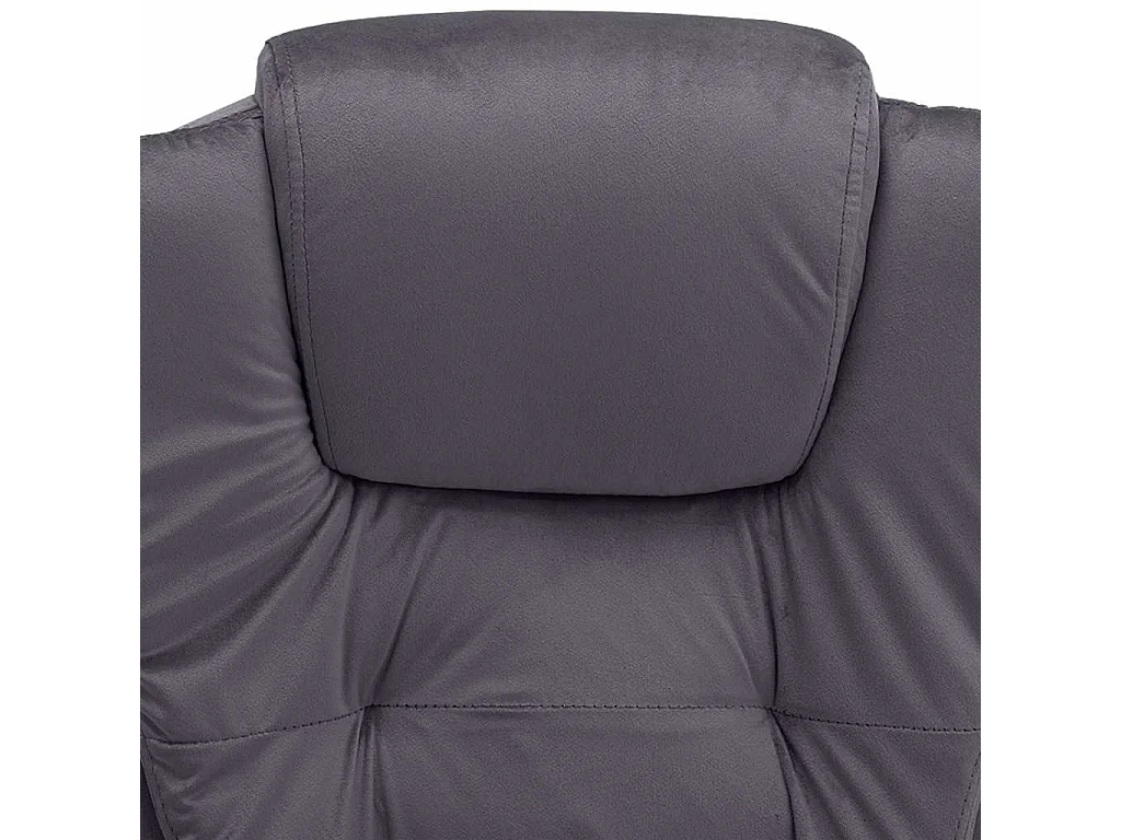 Chaise de bureau de massage Gris foncé Velours
