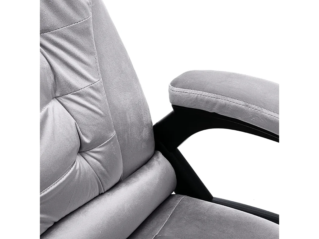 Chaise de bureau de massage Gris clair Velours