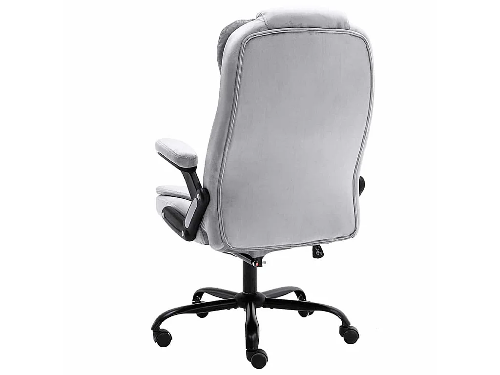 Chaise de bureau de massage Gris clair Velours