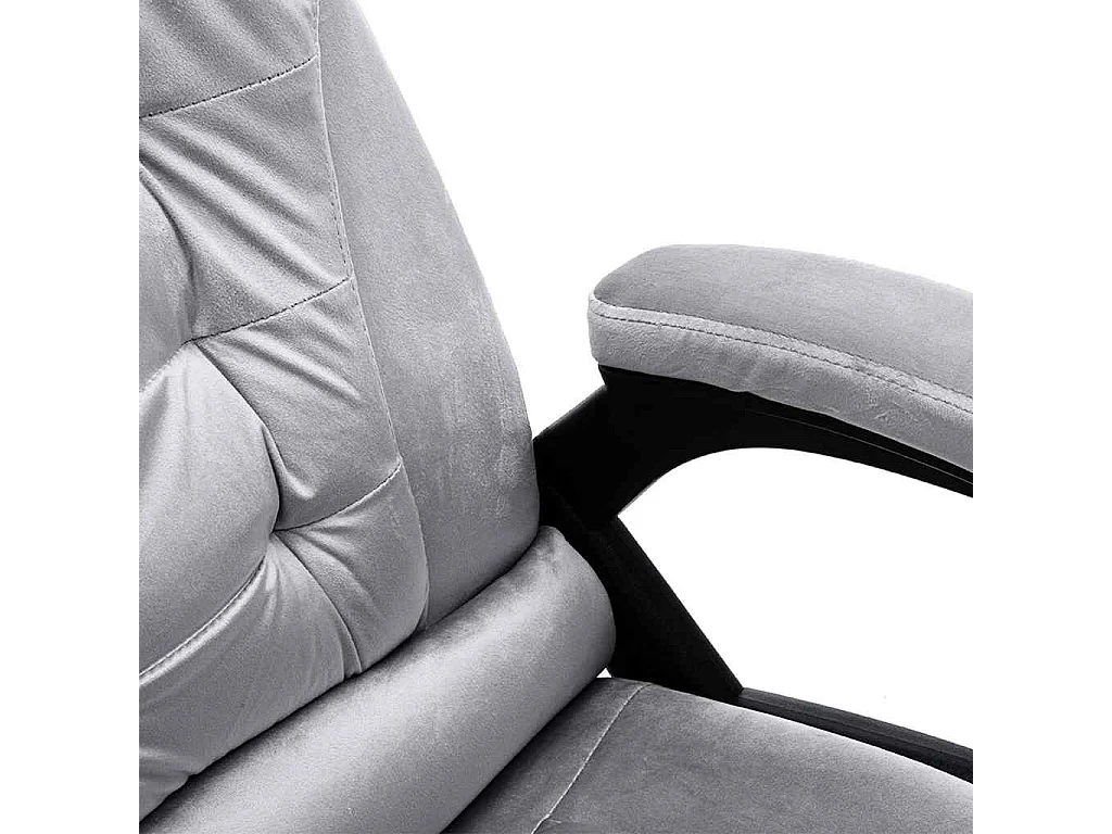 Chaise de bureau de massage Gris clair Velours