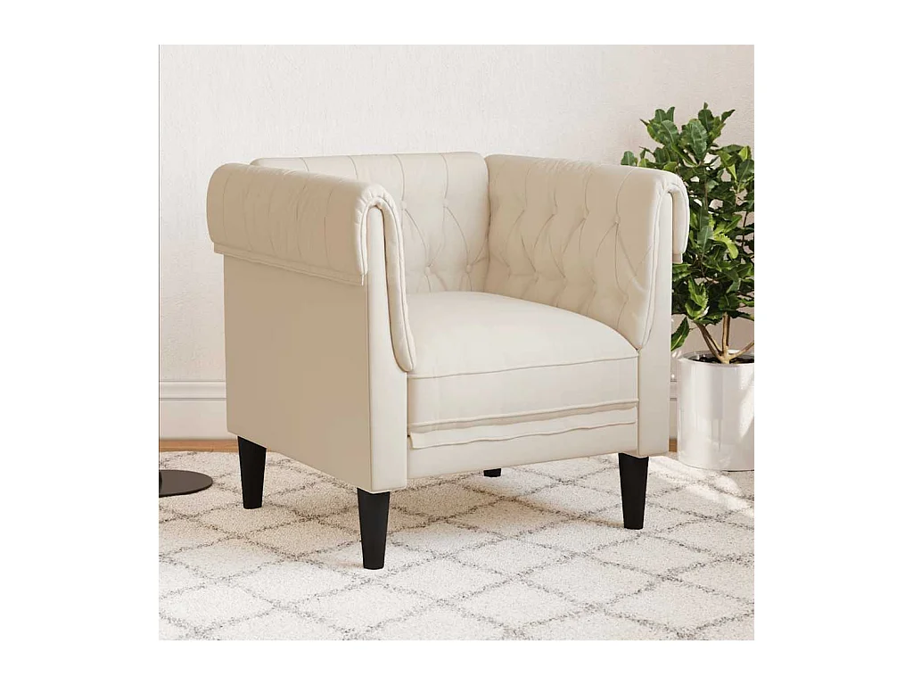 Fauteuil Chesterfield lin