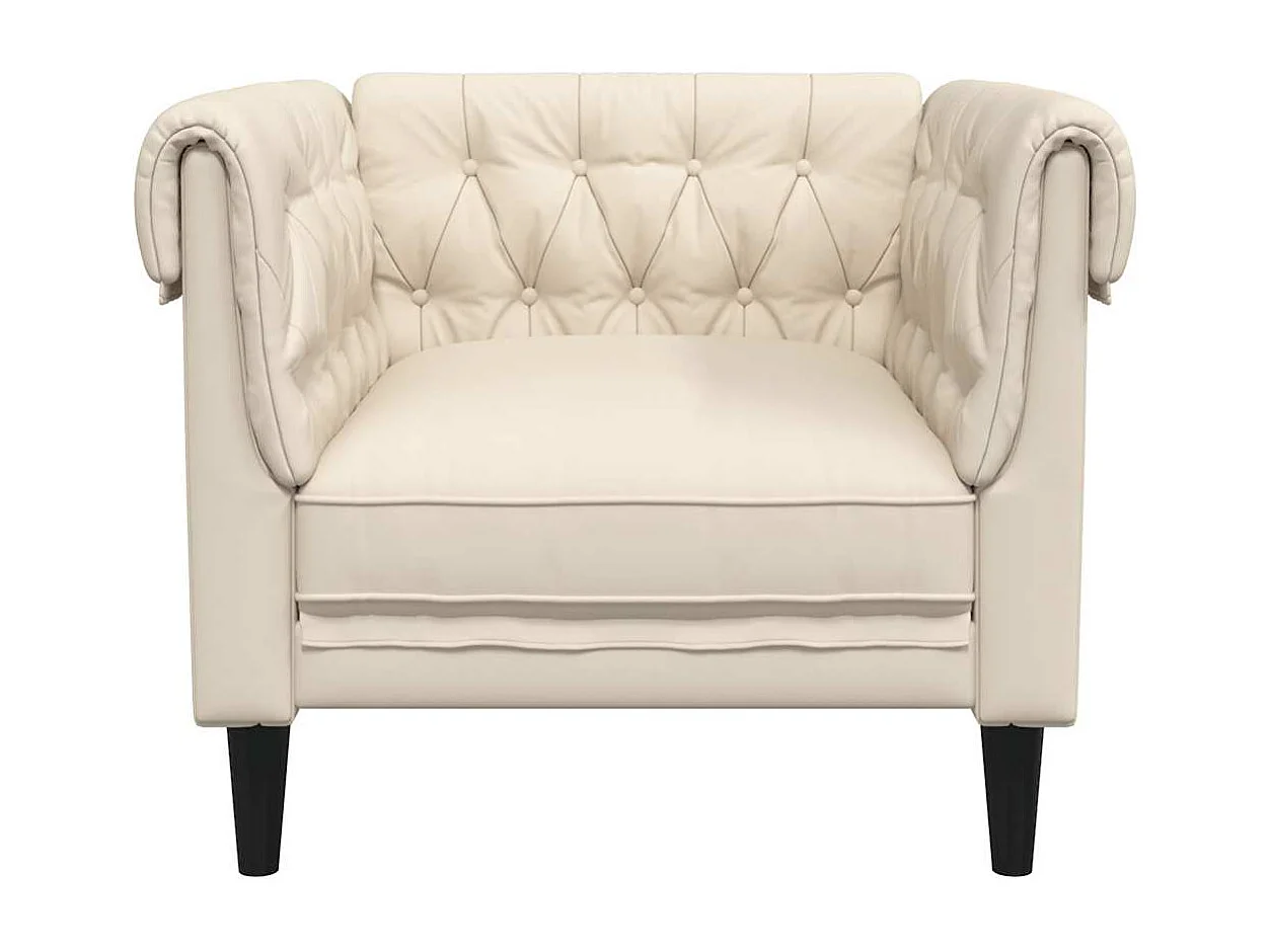 Fauteuil Chesterfield-stijl linnen