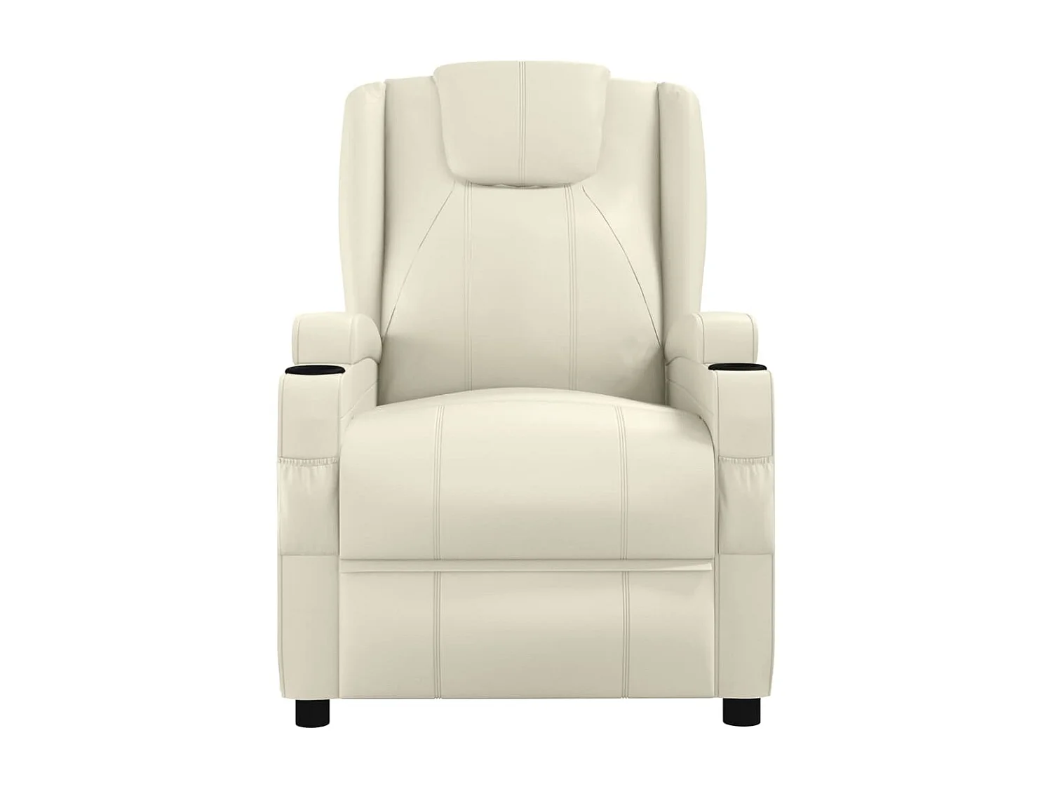 Massagestoel kunstleer crèmewit