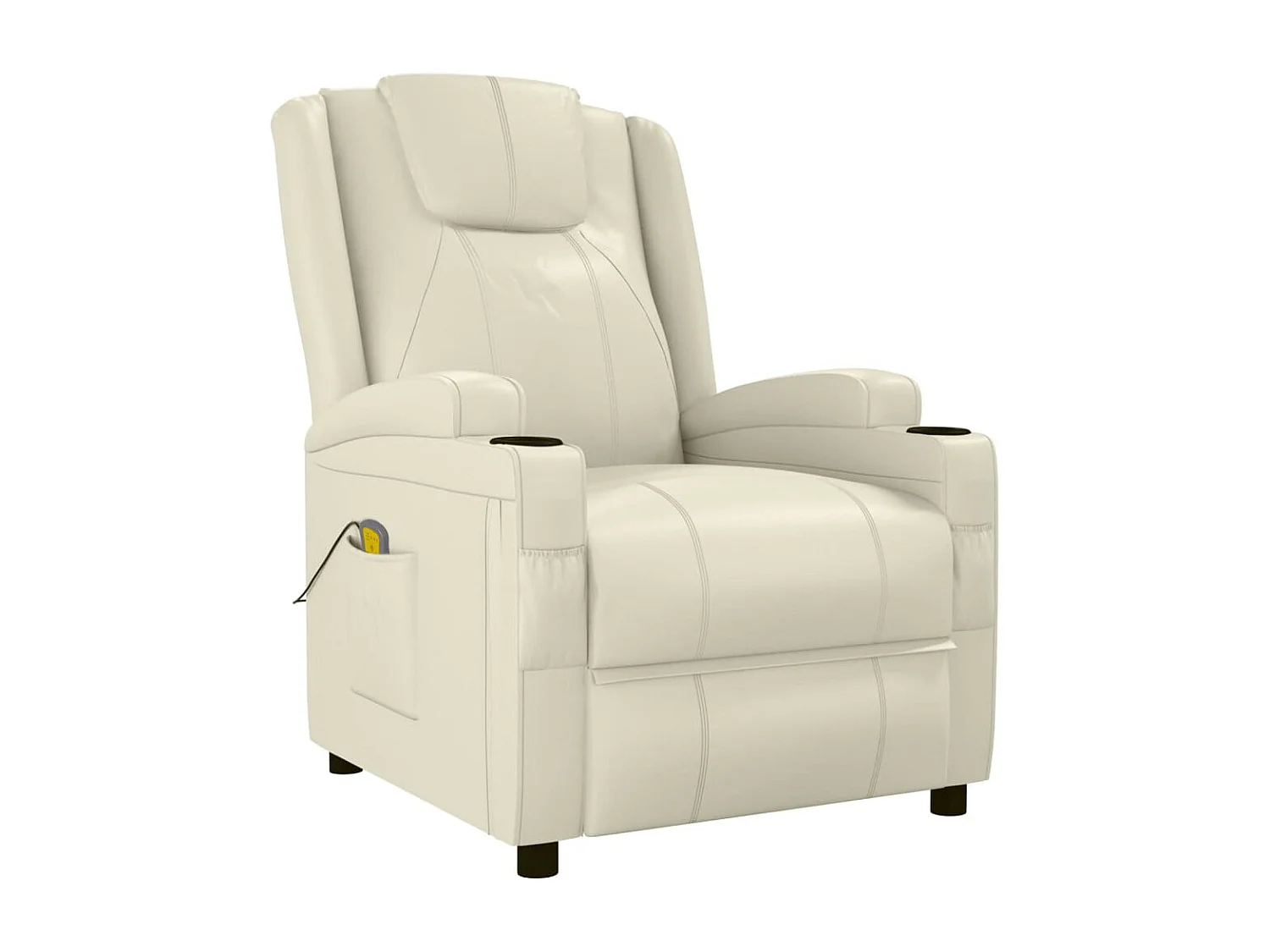Fauteuil de massage blanc crème similicuir