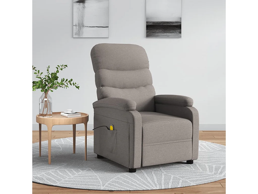Fauteuil de massage Taupe Tissu