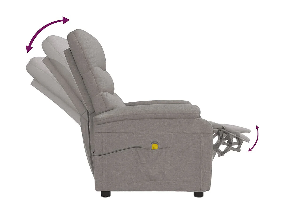 Fauteuil de massage Taupe Tissu
