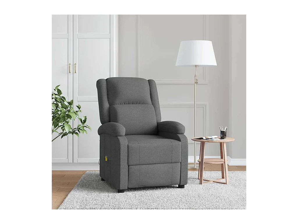 Massagestoel stof donkergrijs