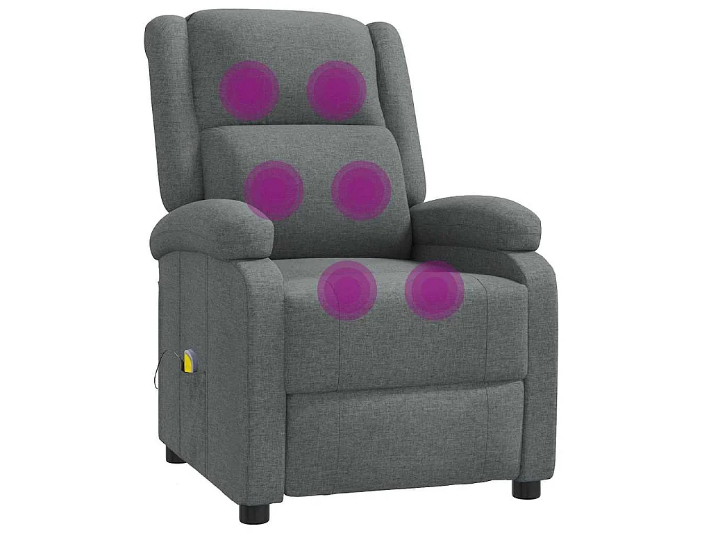 Massagesessel Dunkelgrau Stoff