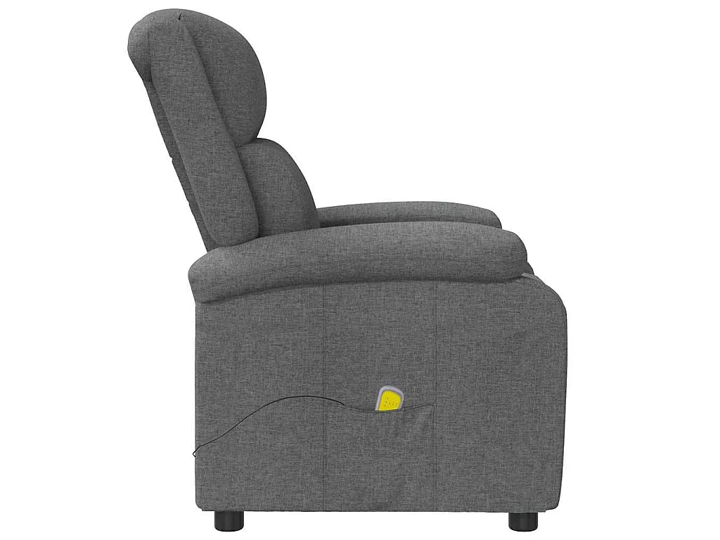 Massagesessel Dunkelgrau Stoff