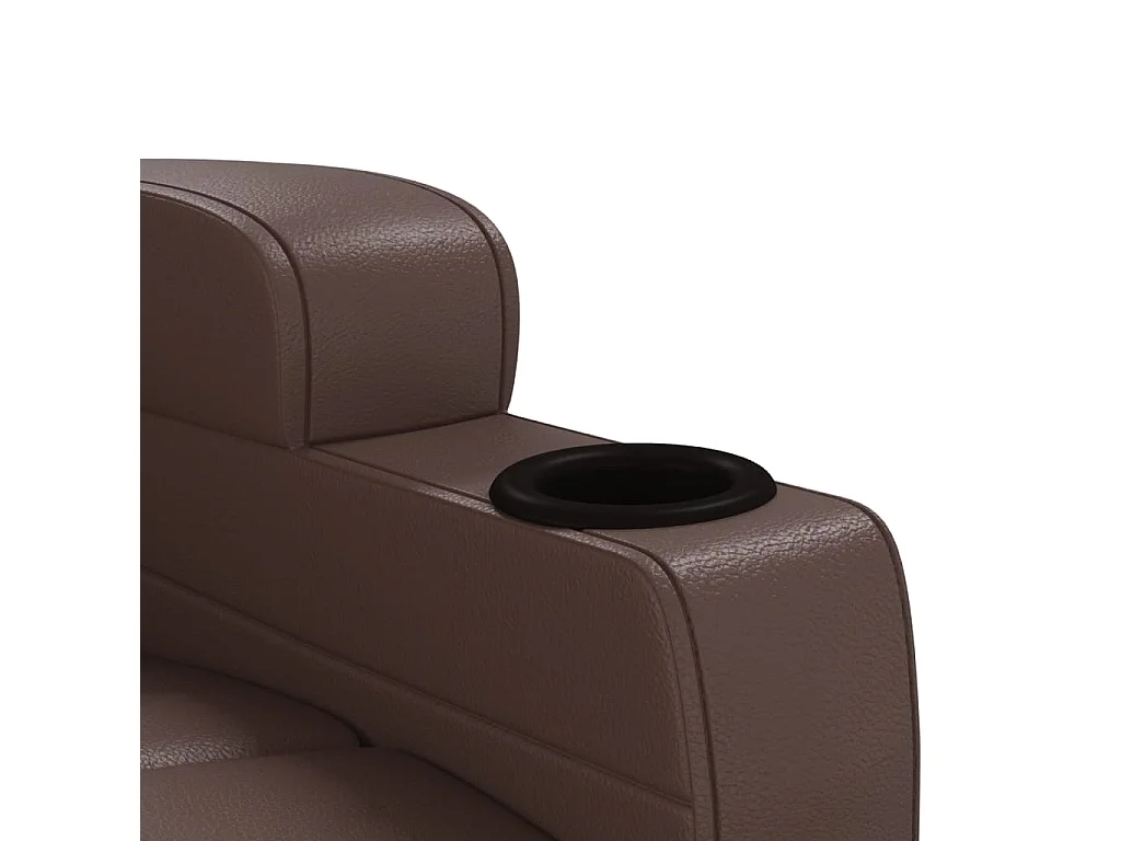 Cadeira de massagens couro artificial castanho