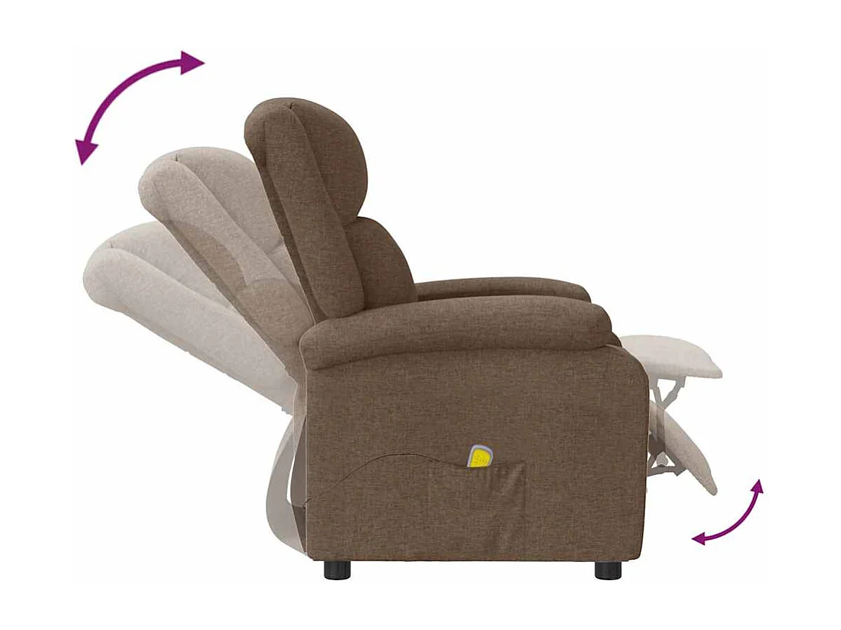 Fauteuil de massage Marron Tissu