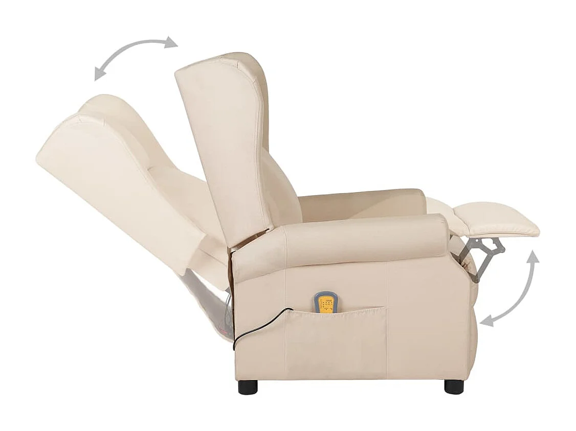 Poltrona de massagens tecido cor creme