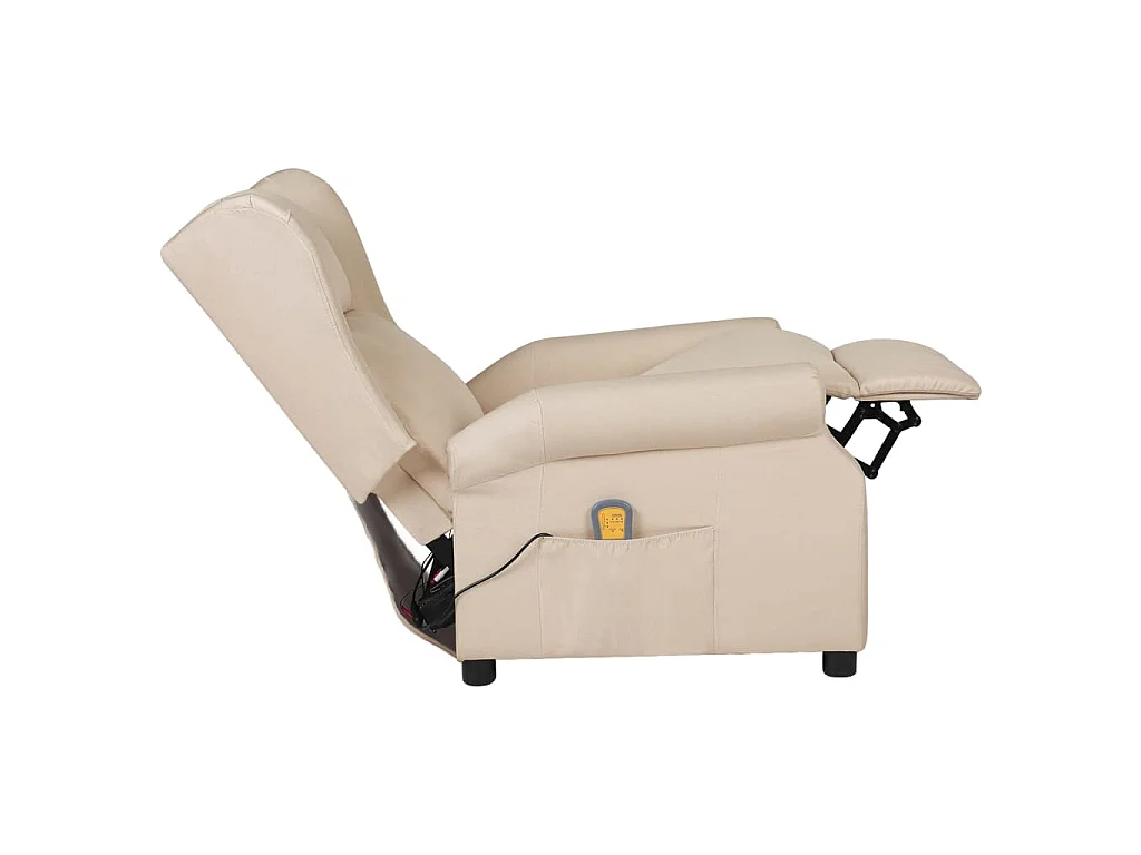 Fauteuil de massage Crème Tissu