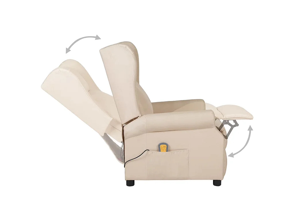 Fauteuil de massage Crème Tissu